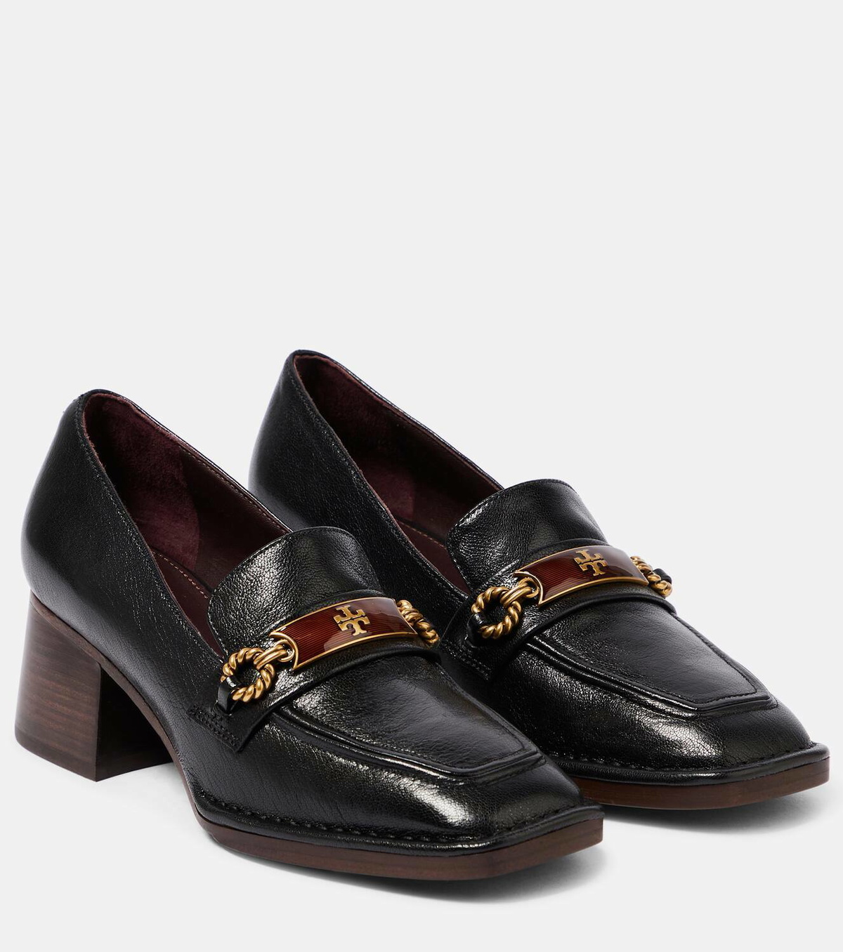 Tory Burch Perrine embellished leather loafer pumps