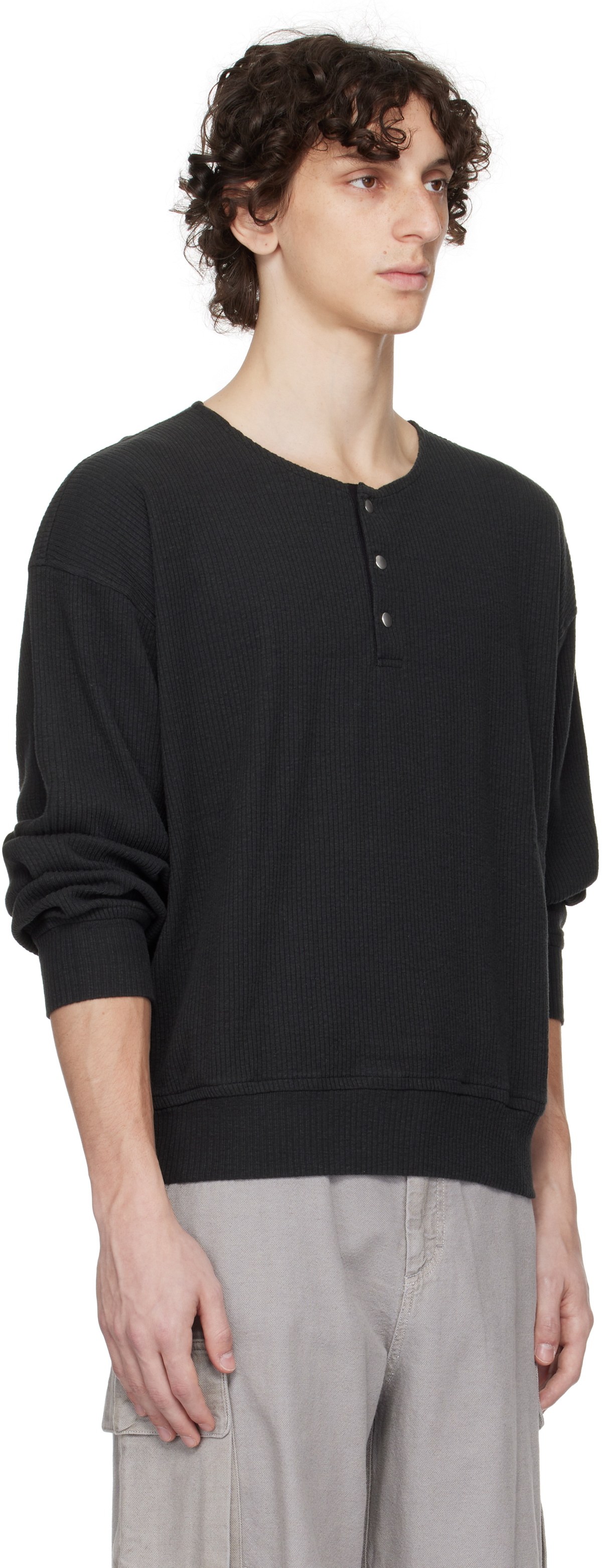 OUR LEGACY Black Ballon Henley Our Legacy