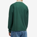 Palmes Men's Rio Long-Sleeved Zip Polo in Dark Green