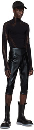 Mugler Black Seamless Turtleneck