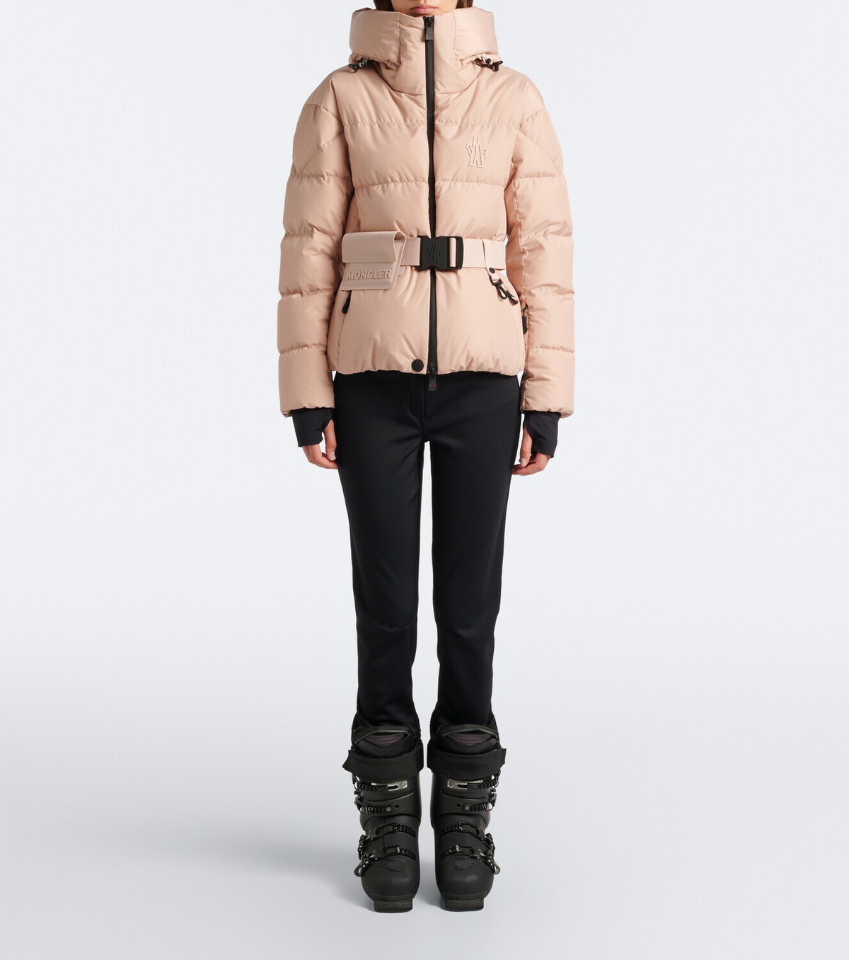 Moncler Grenoble Bouquetin belted hooded down ski jacket