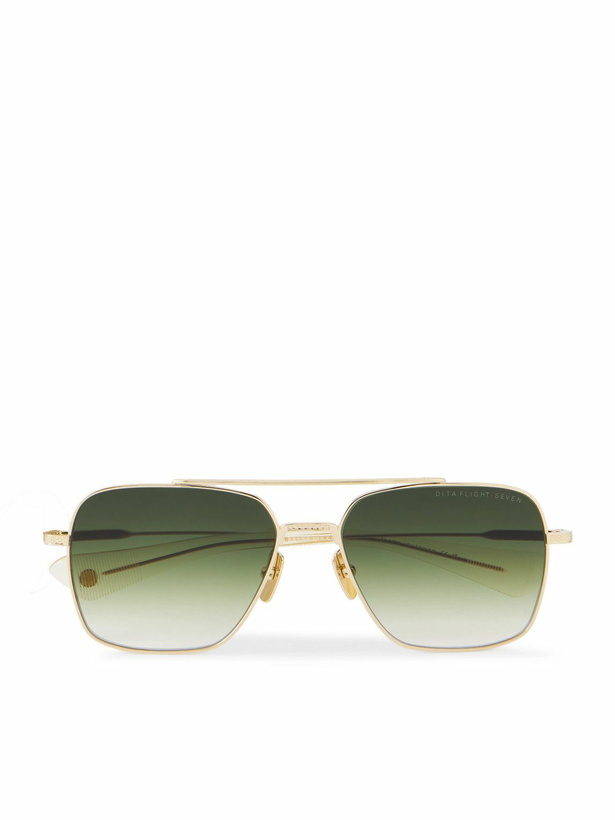 Photo: DITA - Aviator-Style Gold-Tone and Acetate Sunglasses