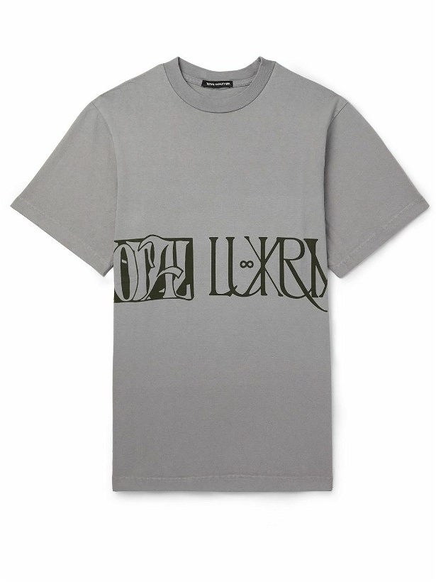Photo: Total Luxury Spa - Logo-Print Recycled Cotton-Jersey T-Shirt - Gray