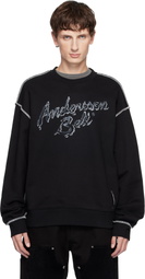 Andersson Bell Black Liquid Logo Sweatshirt