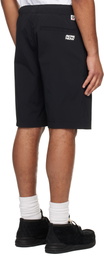 AAPE by A Bathing Ape Black 'AAPENOW' Moonface Logo Shorts