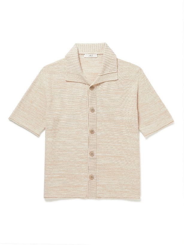 Photo: Mr P. - Brushed Knitted Short-Sleeved Shirt - Neutrals