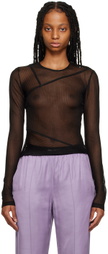 TOM FORD Black Transparent Long Sleeve T-Shirt