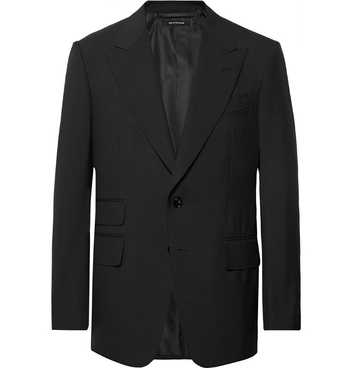 Photo: TOM FORD - Black Shelton Slim-Fit Wool Suit Jacket - Black