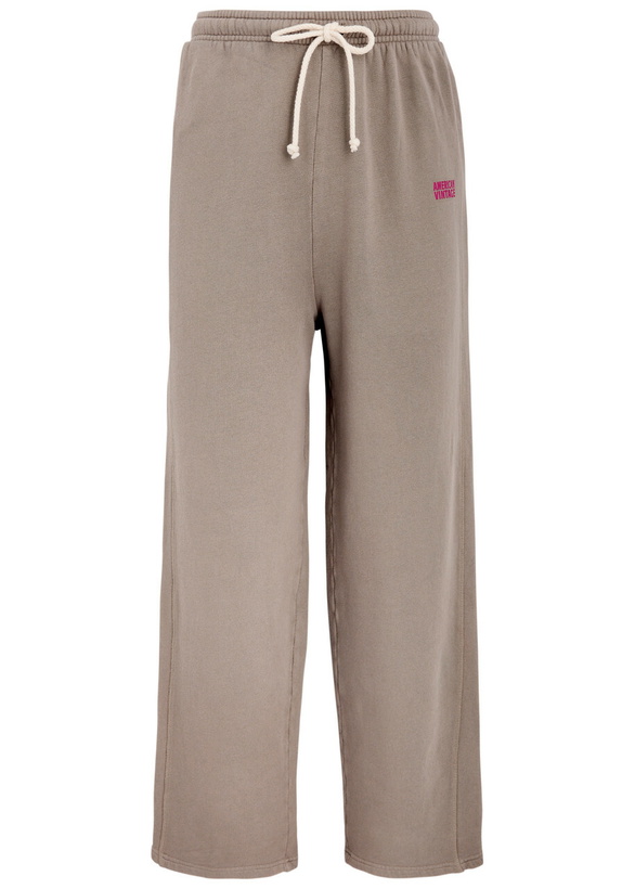 Photo: American Vintage Izubird Logo Stretch-cotton Sweatpants Grey
