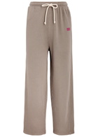 American Vintage Izubird Logo Stretch-cotton Sweatpants Grey