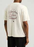 DRÔLE DE Monsieur Logo-print Cotton T-shirt Cream