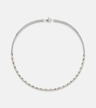 Yvonne Léon Torque Zèbre 9kt white gold necklace with diamonds