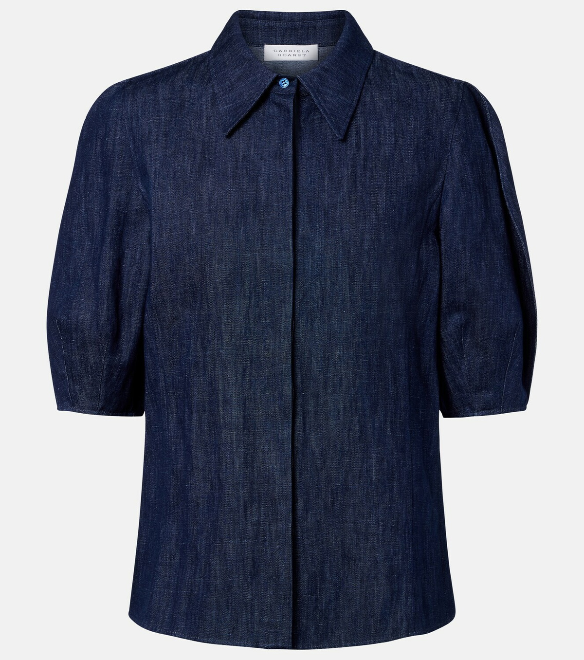 Gabriela Hearst Sansi cotton and linen denim shirt