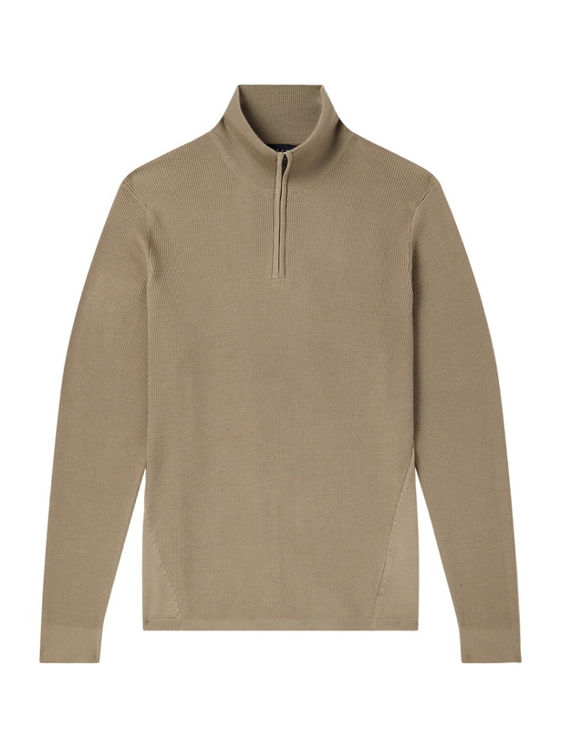 Photo: SEASE - Waffle Turtle-Neck Wool-Knitted Sweater - Neutrals