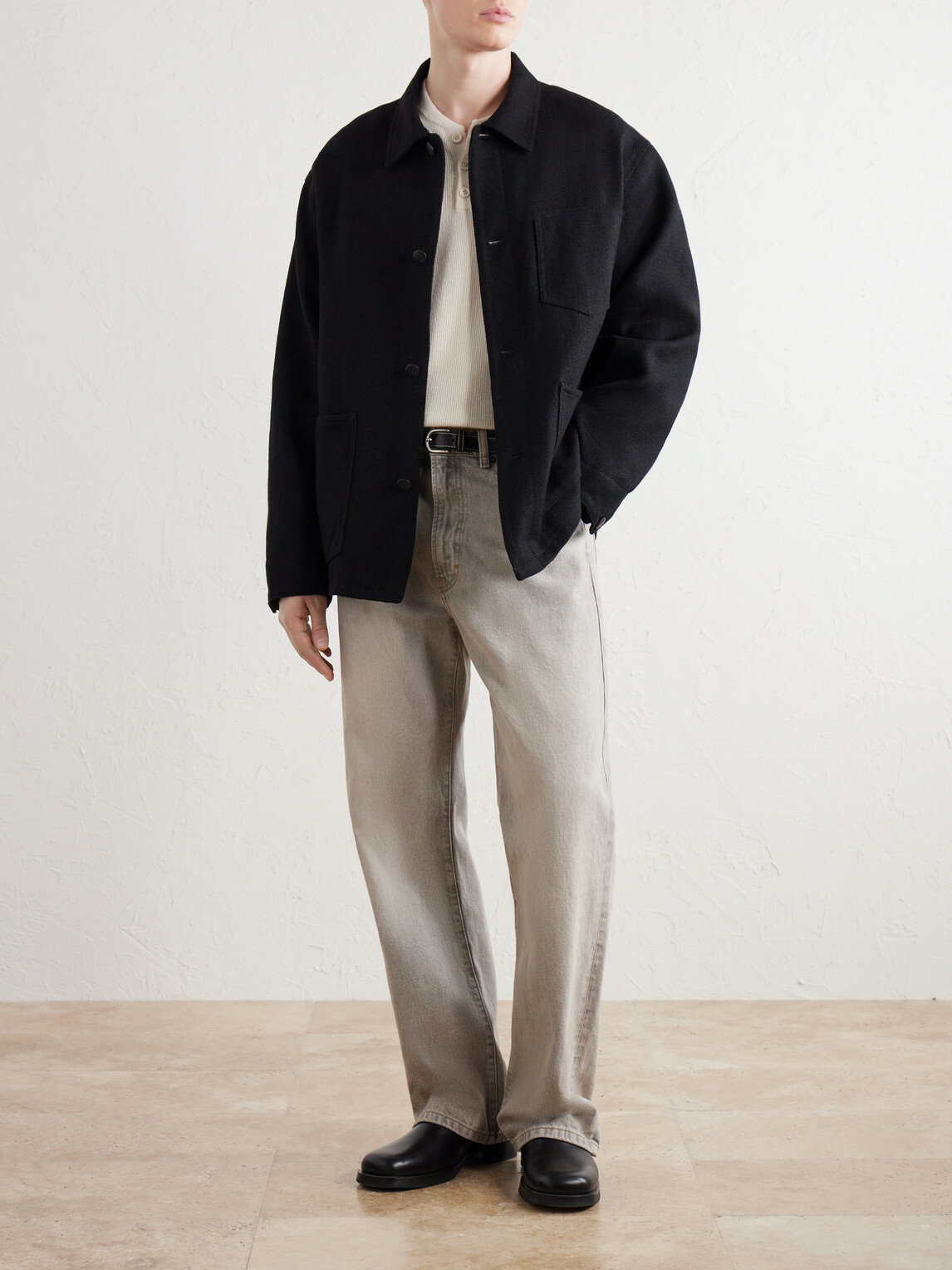 Visvim - Baker Textured Wool and Linen-Blend Jacket - Black