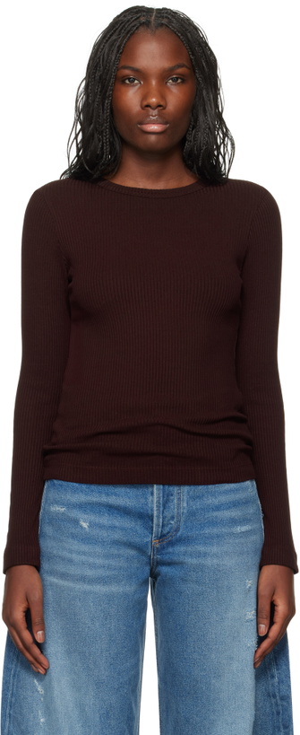 Photo: Citizens of Humanity Burgundy Bina Crewneck T-shirt