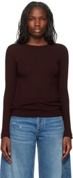 Citizens of Humanity Burgundy Bina Crewneck T-shirt