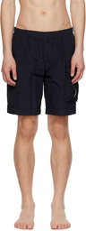 C.P. Company Blue Garment-Dyed Swim Shorts