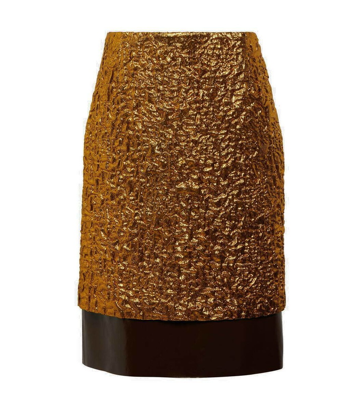 Photo: Dries Van Noten Salbina lamé midi skirt