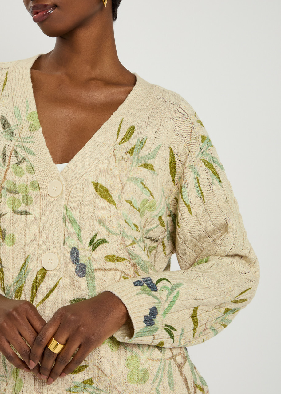 Bernadette Zuri Printed Knitted Cardigan Multi Print