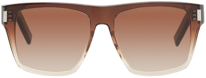 Photo: Saint Laurent Brown SL 424 Square Sunglasses