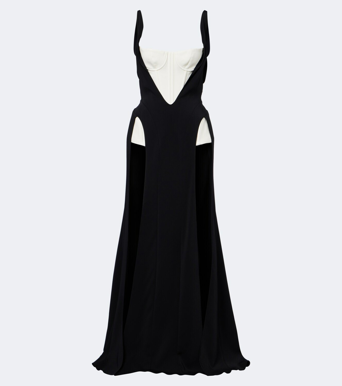 Mugler re/edit Jeu de Paume crêpe gown