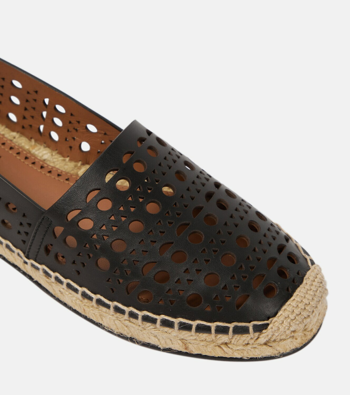 Alaïa Laser-cut leather espadrilles