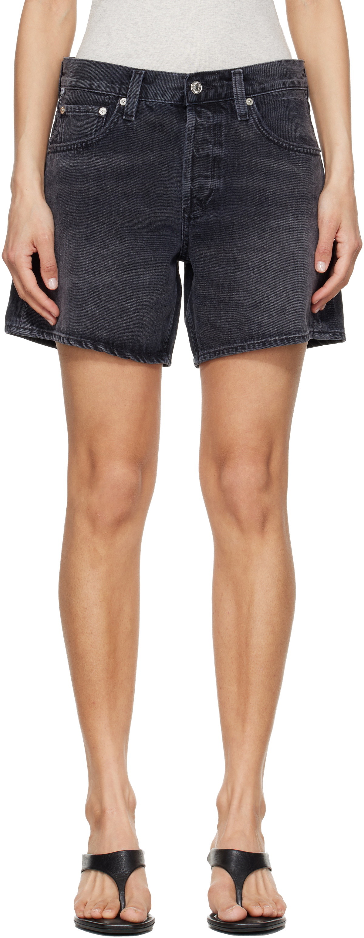 Citizens of Humanity Black Billie Relaxed Shorts