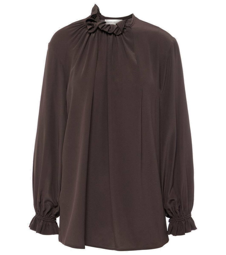 Photo: Victoria Beckham Ruffled silk crêpe de chine top