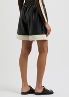 JW Anderson Contrast Leather Shorts Black