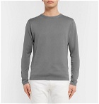 Sunspel - Sea Island Cotton Sweater - Men - Gray green