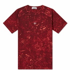 Stone Island Junior Tie Dye T-Shirt in Burgundy