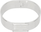 Acne Studios Silver Engraved Logo Bracelet