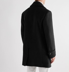 DUNHILL - Double-Breasted Wool and Cashmere-Blend Peacoat - Black