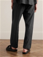 Remi Relief - Straight-Leg Linen-Blend Trousers - Black