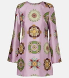 La DoubleJ Supremes Swing silk twill minidress