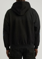 God Made Power Printed Hooded Cotton Sweatshirt Black