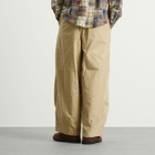 Anglan Men's Unbalance Long Tuck Balloon Pants in Beige