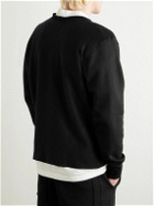 Les Tien - Distressed Cotton-Jersey Sweatshirt - Black