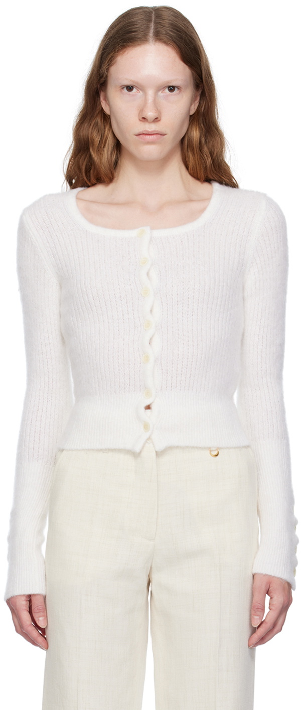 Jacquemus White Le Chouchou 'La Maille Piccinni' Cardigan Jacquemus