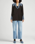 Moschino Jeans Womens Blazer Dark in Brown