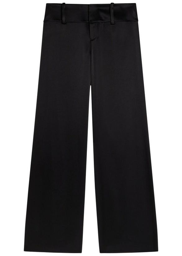 Photo: Alice + Olivia Olivia Wide-leg Satin Trousers Black