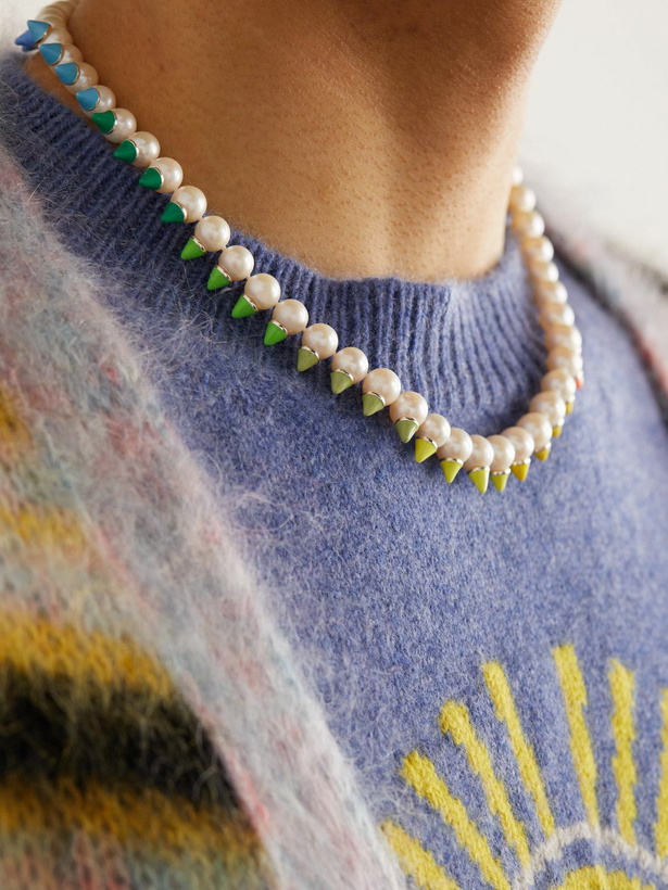 Photo: Fry Powers - Silver, Pearl and Enamel Necklace