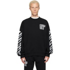Off-White Black Motion Arrow Skate Crewneck Sweatshirt