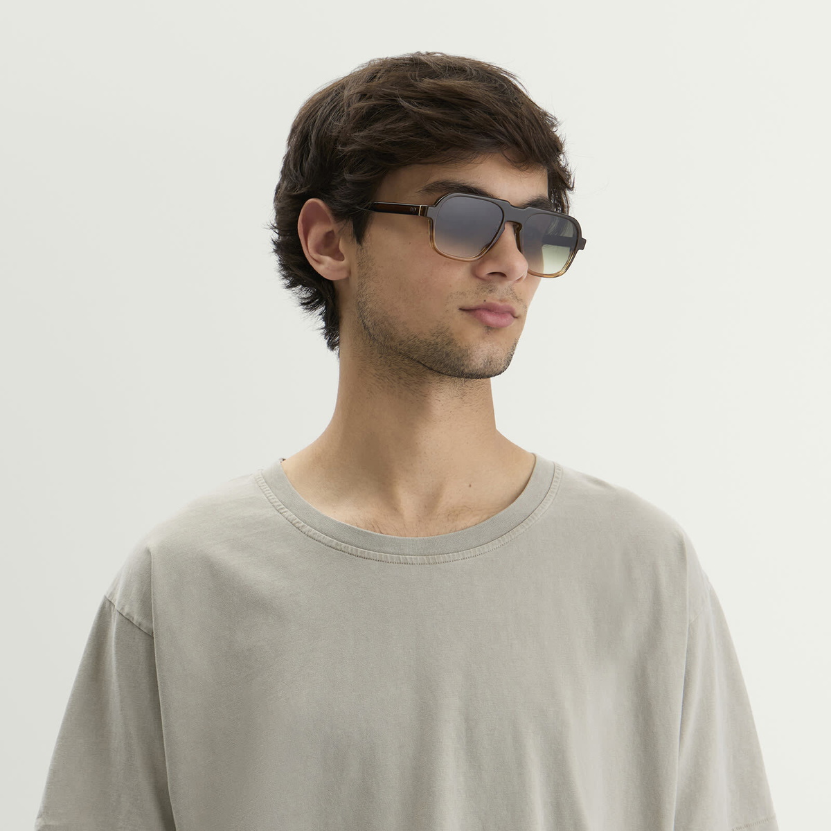 Oscar Deen Fraser Sunglasses in Mocha/Green Fade 
