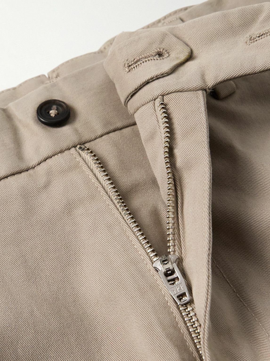 Thom Sweeney - Straight-Leg Cotton-Blend Twill Trousers - Neutrals