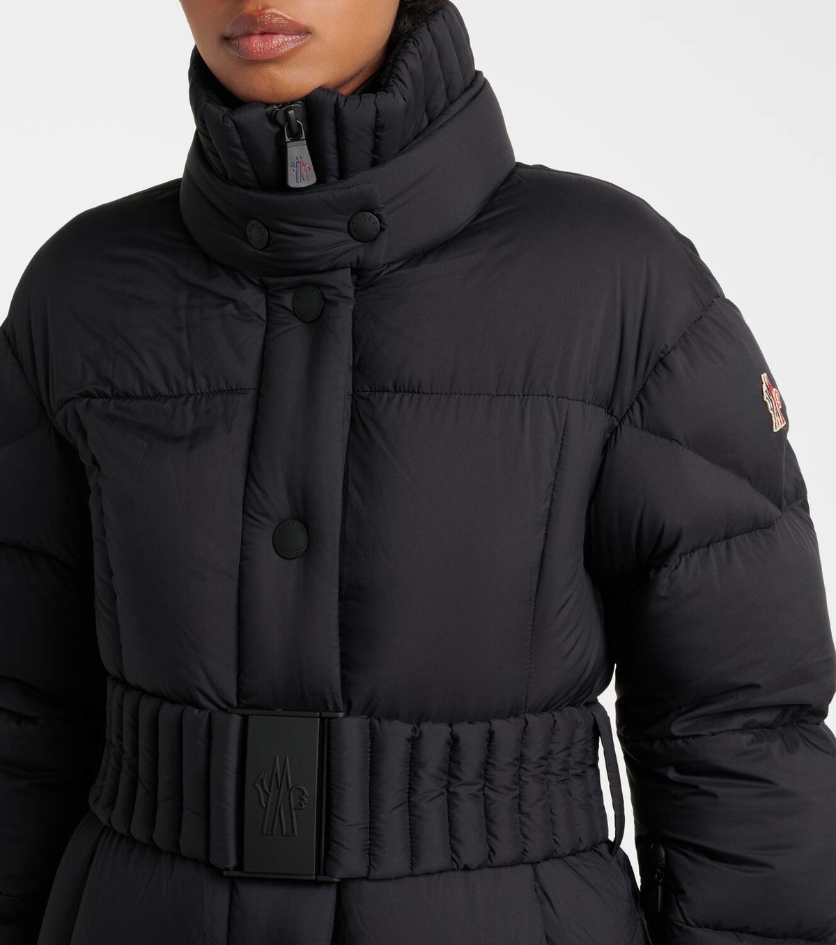 モンクレール　ブラック ベルト Moncler Grenoble Coronel belted down jacket Moncler Grenoble