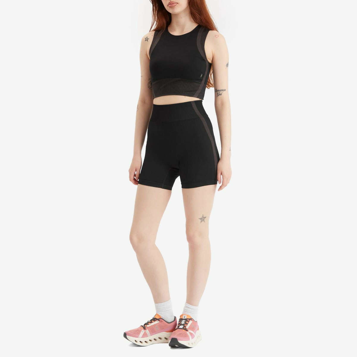 ON Women's Studio Knit Cycling Shorts in Black/Eclipse