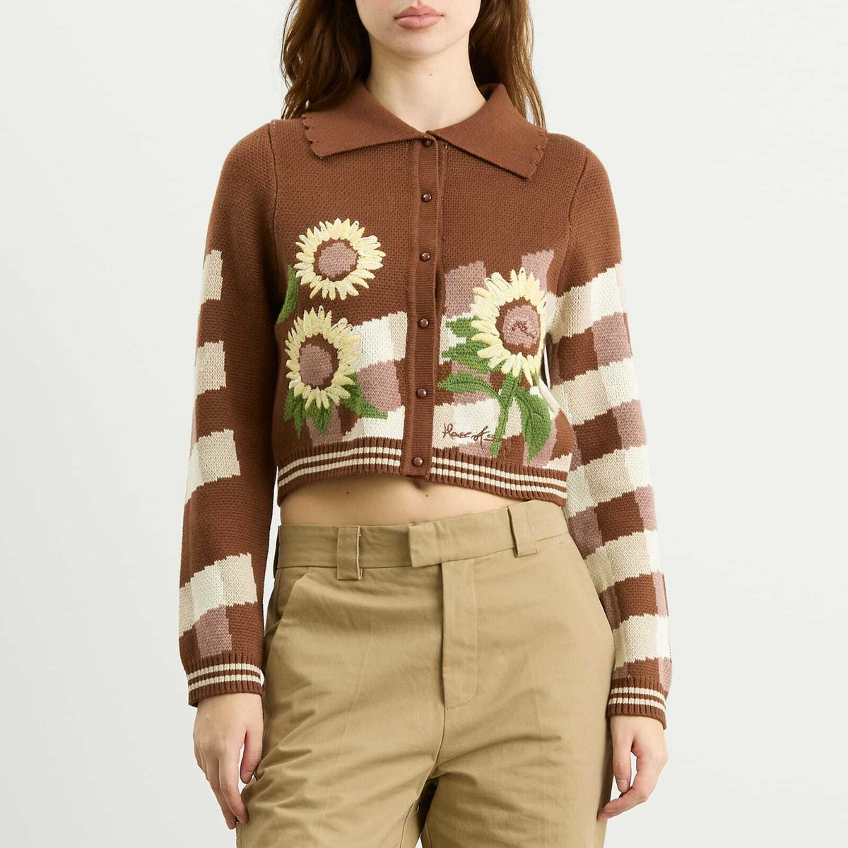 House Of Sunny Women's Sunflower Tripper Cardigan in Tobacco