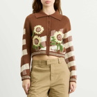 House Of Sunny Women's Sunflower Tripper Cardigan in Tobacco